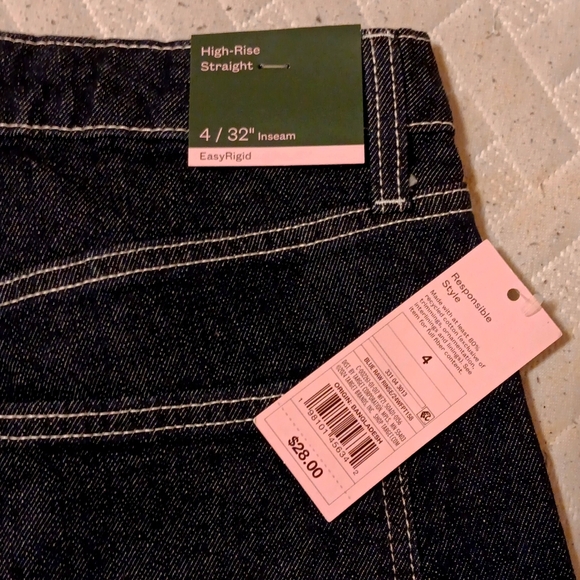 NWTS Easy Ridgid High Rise Jeans Dark Denim size 4 - Picture 5 of 5